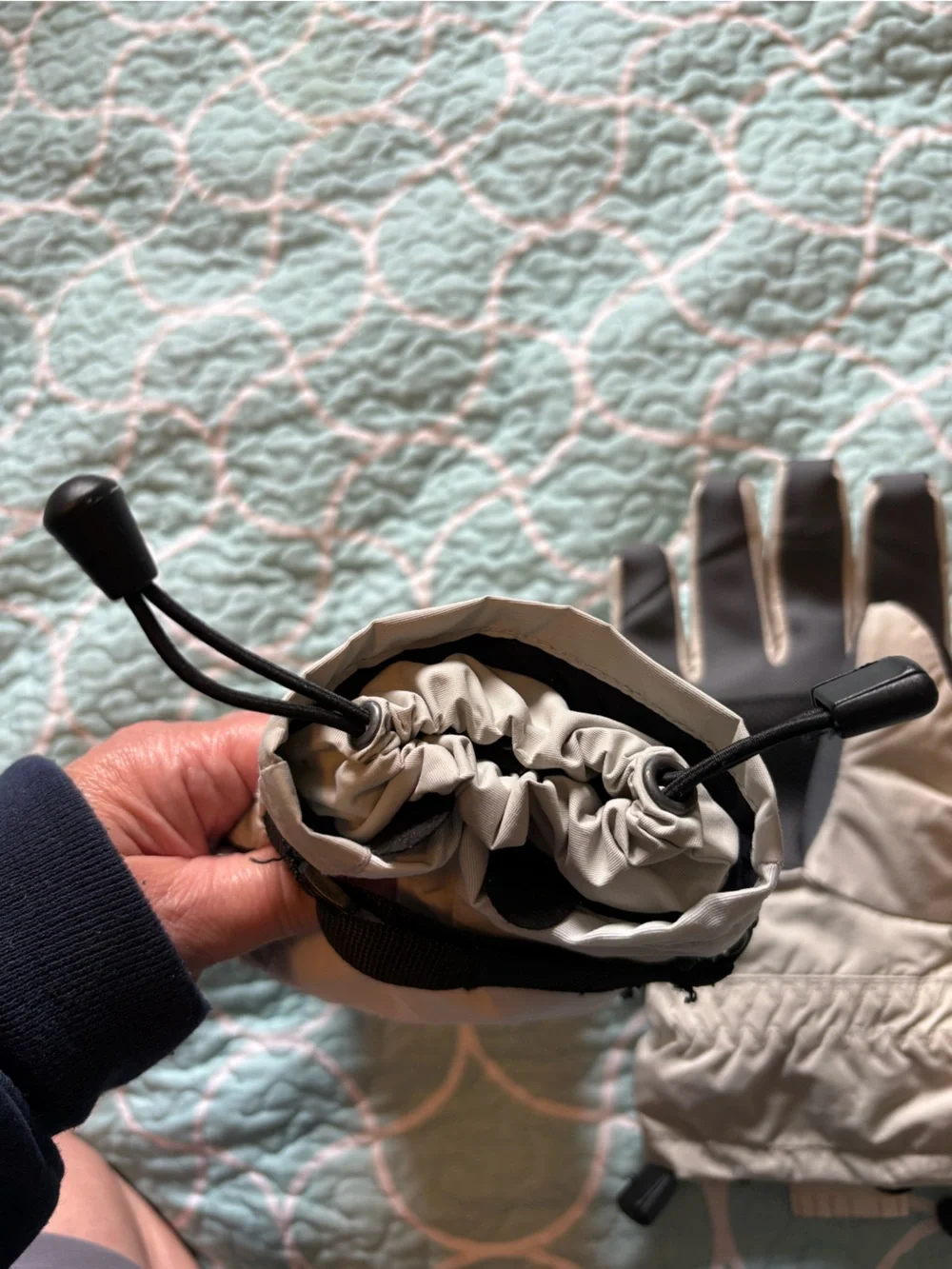 Scott Beige and Black Ski Glove Pair